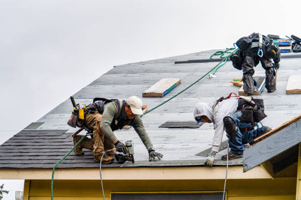 Professional Roof Installation technician working in East Waterboro, ME